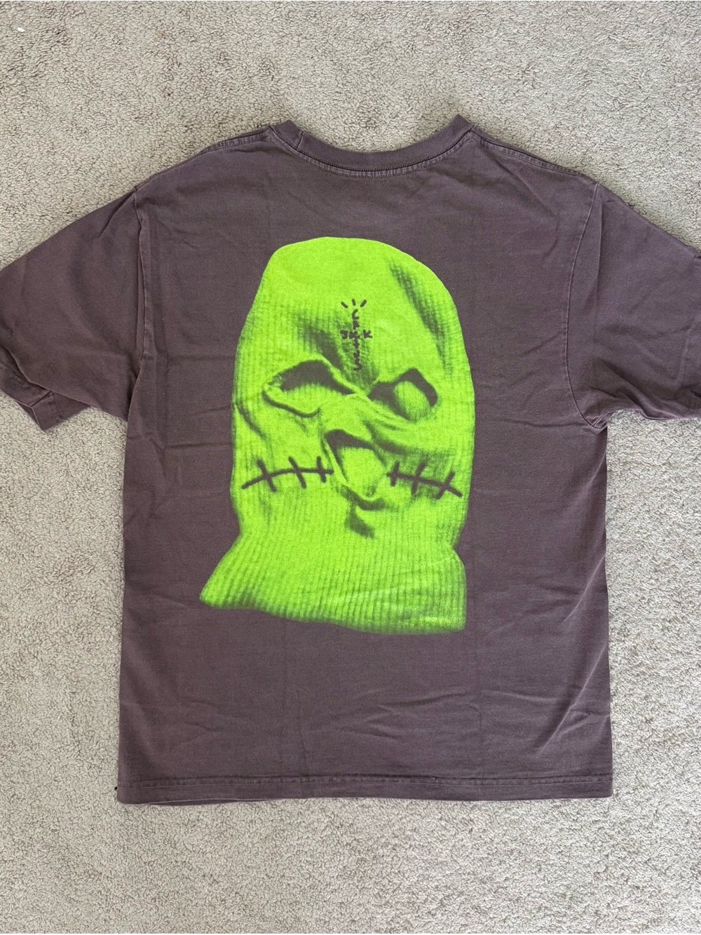 Travis Scott Cactus Jack Jackboys 2 Ski Mask Brown T-Shirt Size Large